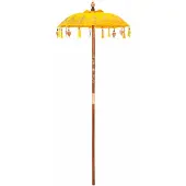 vidaXL Balinese Parasol 125 x 125 x 260 cm Katoen Rond Geel