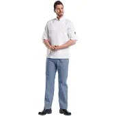 Chaud Devant Hilton Poco Wit Short Sleeve Koksbuis | Maat: L