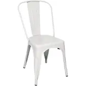 Bolero Bistro Stalen Bijzetstoel Wit (4 Stuks) - GL332