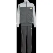Adidas Trainingspak 'Junior Tricot Colourpop' stone grey / lichtgrijs / limoen