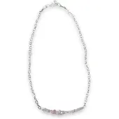 Ruben Robijn Bar ketting roze kwarts 1st -