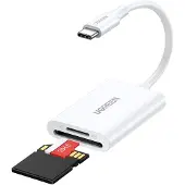 UGREEN Cm265 2-In-1 Usb-C-Kaartlezer (Wit)