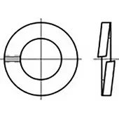Toolcraft TO-6854055 Veerring Binnendiameter: 14 mm DIN 127 Verenstaal 500 stuk(s)