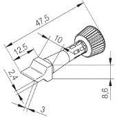 Ersa 0102ZDLF100 Soldeerpunt Beitelvorm Grootte soldeerpunt 150 mm Inhoud: 1 stuk(s)