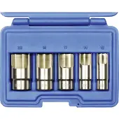 Kunzer 7WSL05 Dopsleutelinzetset 3/8 (10 mm) 5-delig