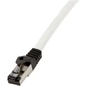 Logilink CQ8102S RJ45 Netwerkkabel, patchkabel CAT 8.1 S/FTP 15.00 m Grijs-wit (RAL 7035) Afscherming gevlochten, Halogeenvrij 1 stuk(s)