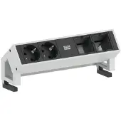 Bachmann DESK2 2x Geaard stopcontact 2x ABD GST18, wit