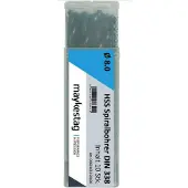 Alpen 0060100080100 HSS Spiraalboor 0.8 mm Gezamenlijke lengte 30 mm DIN 338 10 stuk(s)