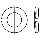 Toolcraft TO-6854307 Veerring Binnendiameter: 14 mm DIN 128 Verenstaal 500 stuk(s)