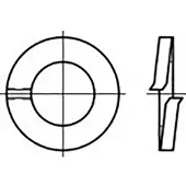 Toolcraft TO-6854013 Veerring Binnendiameter: 12 mm DIN 127 Verenstaal 500 stuk(s)