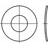 Toolcraft TO-6854448 Veerschijf Binnendiameter: 10 mm DIN 137 Verenstaal 1000 stuk(s)