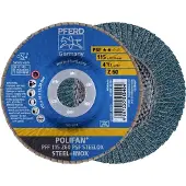 PFERD TOOLS 67666115 PFF 115 Z 60 PSF STEELOX Lamellenschijf Diameter 115 mm Boordiameter 22.23 mm Korrelgrootte (num) 60 RVS, Staal 10 stuk(s)