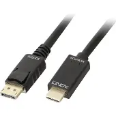 Lindy 36923 DisplayPort-kabel DisplayPort / HDMI Adapterkabel DisplayPort-stekker, HDMI-A-stekker 3.00 m Zwart