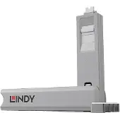 Lindy Sleutel voor USB-C-poort - Schloss für USB-C-Port - weiß Set van 4 stuks Wit Sleutelslot Incl. 1 sleutel 40427