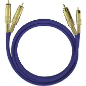 OEHLBACH 2039, NF1 2xrca/2xrca m/m kabel, 10m, blauw