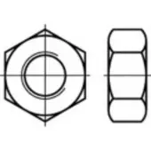 Toolcraft 108623 Zeskantmoeren 1 Zoll DIN 555 Staal 25 stuk(s)