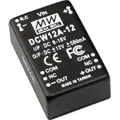 MEAN WELL DCW12B-12 DC/DC-converter 12 W Aantal uitgangen: 2 x Inhoud 1 stuk(s)