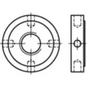 Toolcraft 137264 Kruismoer M24 DIN 1816 Staal 10 stuk(s)