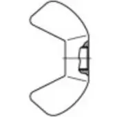 Toolcraft 159818 Vleugelmoer M3 Staal Galvanisch verzinkt 500 stuk(s)