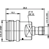 Telegärtner 100024219 100024219 Coax-adapter N-bus - SMA-bus 1 stuk(s)