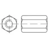 Toolcraft 138238 Zeskantmoeren M24 DIN 6334 Staal Galvanisch verzinkt 10 stuk(s)