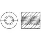 Toolcraft TO-9979527 Ronde trapezium-moeren 12 mm Staal 25 stuk(s)