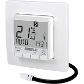 Eberle FIT Ruimteklokthermostaat H2.5xB8.05xD8.05cm Wit