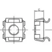 Toolcraft 159337 Kooimoeren M8 Staal Galvanisch verzinkt 1000 stuk(s)