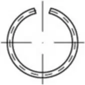 Toolcraft 146408 Veerring Binnendiameter: 66 mm DIN 7993 Verenstaal 50 stuk(s)