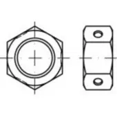 Toolcraft TO-5444028 Zeskantmoeren M12 84032 Staal Galvanisch verzinkt 500 stuk(s)