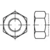 Toolcraft TO-5430231 Zeskantmoeren M24 Staal Galvanisch verzinkt 25 stuk(s)