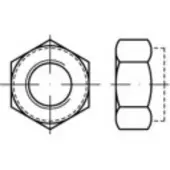 Toolcraft TO-5440341 Zeskantmoeren M30 Staal Galvanisch verzinkt 10 stuk(s)