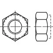 Toolcraft TO-6864483 Zeskantmoeren M4 DIN 982 Staal Verzinkt 1000 stuk(s)