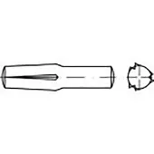 Toolcraft TO-6865863 Gekerfde conische geleidepen Staal 100 stuk(s)