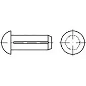 Toolcraft TO-6865908 Halfronde kerfnagel Staal 2000 stuk(s)