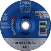 PFERD TOOLS EH 180-2,9 SG ALU 61323323 Doorslijpschijf gebogen 180 mm 25 stuk(s) Aluminium, Non-ferrometaal
