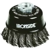 Ironside Komborstel staal Ø 80 mm, voor haakse slijper, gevlochten draad, met schroefdraadaansluiting M14, draaddikte 0,50 mm 243006 1 stuk(s)