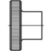 Toolcraft 107579 Kartelmoeren M10 DIN 466 Staal 25 stuk(s)