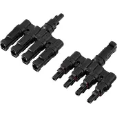 TRU COMPONENTS TC-13805800 4-voudige PV-aftakverbinderset Zwart Inhoud: 2 stuk(s)