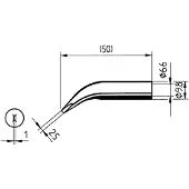 Ersa 0832WD Soldeerpunt Beitelvorm, gebogen Grootte soldeerpunt 2.5 mm Lengte soldeerpunt: 50 mm Inhoud: 1 stuk(s)