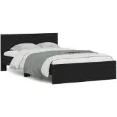 vidaXL Bedframe met hoofdeinde zwart 120x190 cm