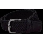 BOSS Geweven riem met leren details Maat 80