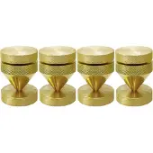 Dynavox 100818, 4 stuks, messing, 2,5 cm, 400 gram