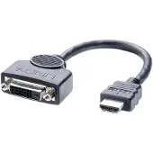 Lindy 41227 HDMI-kabel HDMI / DVI Adapterkabel HDMI-A-stekker, DVI-D 24+1-polige bus 0.20 m Zwart