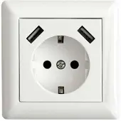LEDmaxx 106648 1-voudig Stopcontact (onderbouw) Met USB, Aanraakbeveiliging Wit