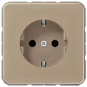 JUNG SCHUKO-stopcontact, goudbruin, model CD 1520 GB
