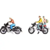 Noch 12970 N Motorfiets figuren Geverfd, Scène met geluid