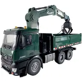 Amewi 22568 Arocs Kranwagen 1:14 Elektro RC truck RTR Incl. accu en laadkabel, Met geluidsfunctie, Met lichteffect