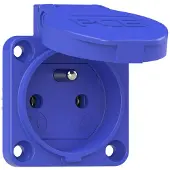 PC Electric 108-0b Geaard stopcontact IP54 Blauw