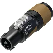 Neutrik NL2FXX-W-S Luidsprekerconnector Stekker, recht Aantal polen: 2 Zwart-bruin 1 stuk(s) Piece